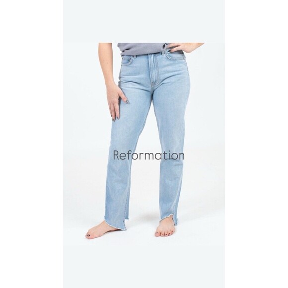 Reformation Step Hem Size 25 Light wash Blue Jeans - Picture 10 of 10